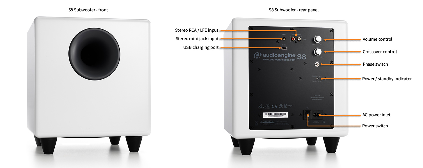 AUDIOENGINE S8 POWERED SUBWOOFER AUDIOENGINE S8 POWERED SUBWOOFER